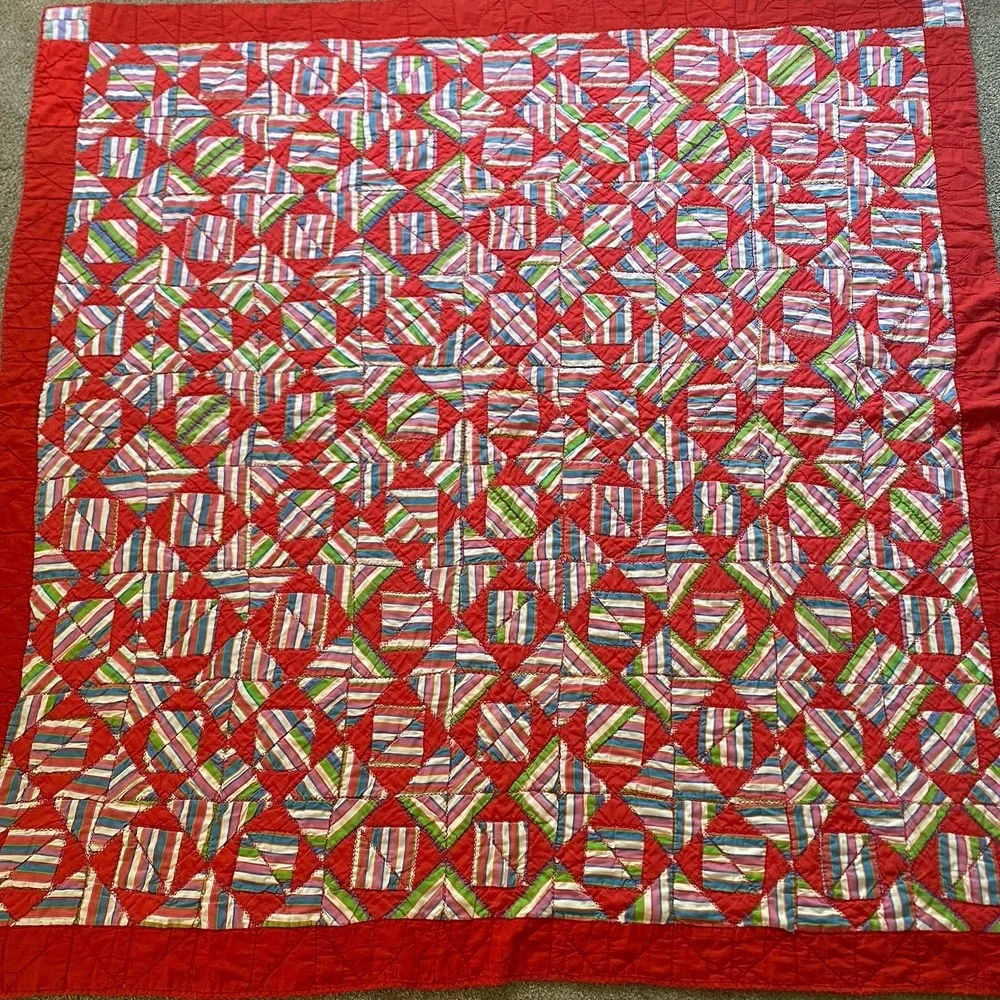 Vintage Handmade Quilt Patchwork 76x76